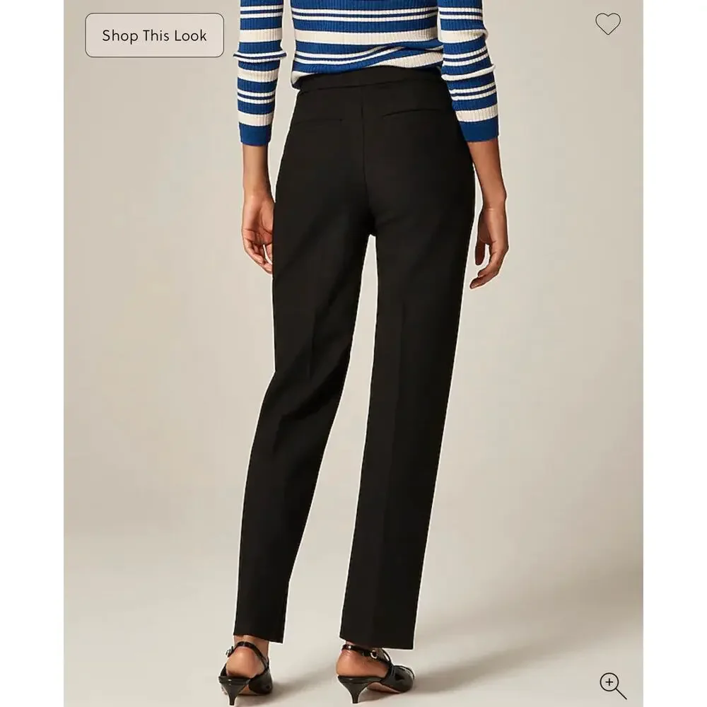 J. Crew Kate straight-leg pant in four-season stretch Black NWT size 12T